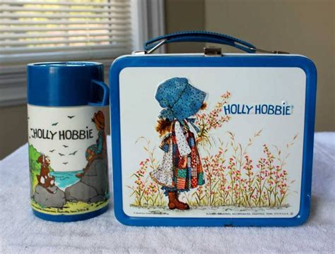 holly hobbie metal lunch box|holly hobbie lunch box 1975.